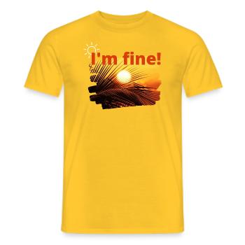 I´m fine! - Männer T-Shirt - Gelb - Vorne - AI Model Male 178 dark (178cm)