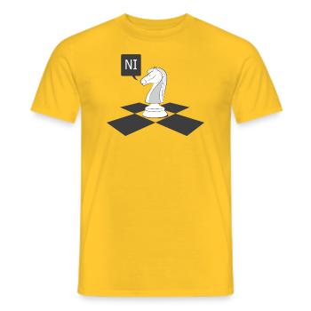 Ni Knight - Men's T-Shirt - yellow - Front - AI Model Male 178 dark (178cm)
