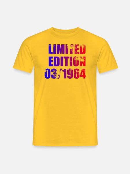 40e anniversaire édition limitée 03/1984 - T-shirt homme - jaune