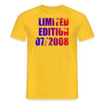 16ème anniversaire édition limitée 07/2008 - T-shirt homme - jaune - Devant - AI Model Male 178 dark (178cm)