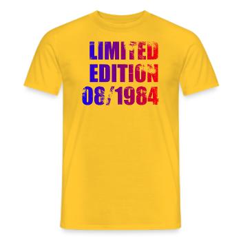 40e anniversaire Edition limitée 08/1984 - T-shirt homme - jaune - Devant - AI Model Male 178 dark (178cm)
