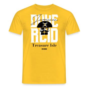 Duke Reid | Jamaïque Treasure Island Records - T-shirt homme - jaune - Devant - AI Model Male 178 dark (178cm)