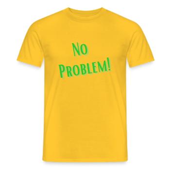 No Problem (Positive Design) - Men's T-Shirt - yellow - Front - AI Model Male 178 dark (178cm)