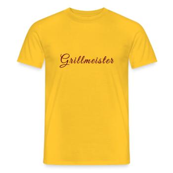 Grillmeister - Männer T-Shirt - Gelb - Vorne - AI Model Male 178 dark (178cm)