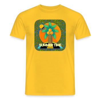 Summer Time - Club WoW - Männer T-Shirt - Gelb - Vorne - AI Model Male 178 dark (178cm)