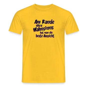 am Rande des Wahnsinns - Männer T-Shirt - Gelb - Vorne - AI Model Male 178 dark (178cm)