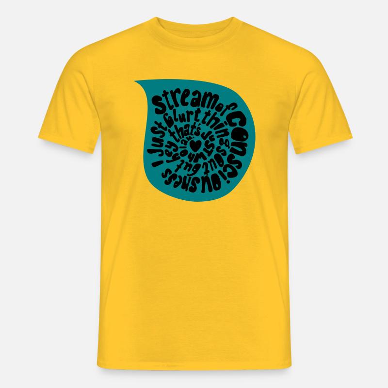 jet de conscience dans une gouttelette - T-shirt homme - jaune