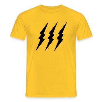 lightning - Männer T-Shirt - Gelb - Vorne - AI Model Male 178 dark (178cm)
