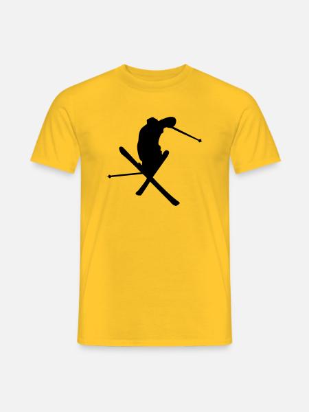 Ski - Freestyle - Männer T-Shirt - Gelb