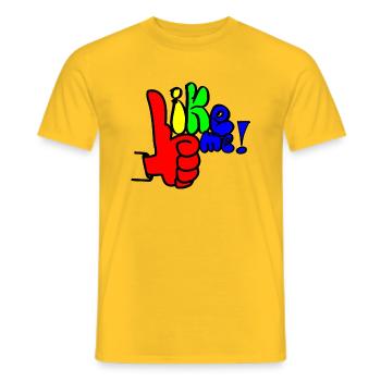 like me Regenbogen - Männer T-Shirt - Gelb - Vorne - AI Model Male 178 dark (178cm)