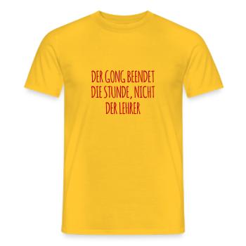 Lehrer vs Schulklingel - Männer T-Shirt - Gelb - Vorne - AI Model Male 178 dark (178cm)