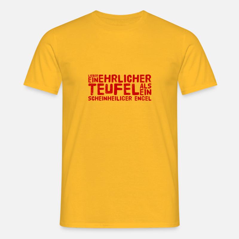 ich bin lieber ehrlich - Männer T-Shirt - Gelb