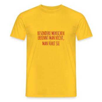 besondere Menschen - Männer T-Shirt - Gelb - Vorne - AI Model Male 178 dark (178cm)