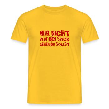 nerv mich nicht - Männer T-Shirt - Gelb - Vorne - AI Model Male 178 dark (178cm)