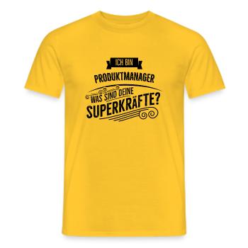 Produktmanager - Männer T-Shirt - Gelb - Vorne - AI Model Male 178 dark (178cm)