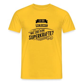 Schlosser - Männer T-Shirt - Gelb - Vorne - AI Model Male 178 dark (178cm)