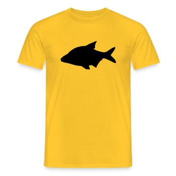 Fisch-Silhouette Brassen - Männer T-Shirt - Gelb - Vorne - AI Model Male 178 dark (178cm)