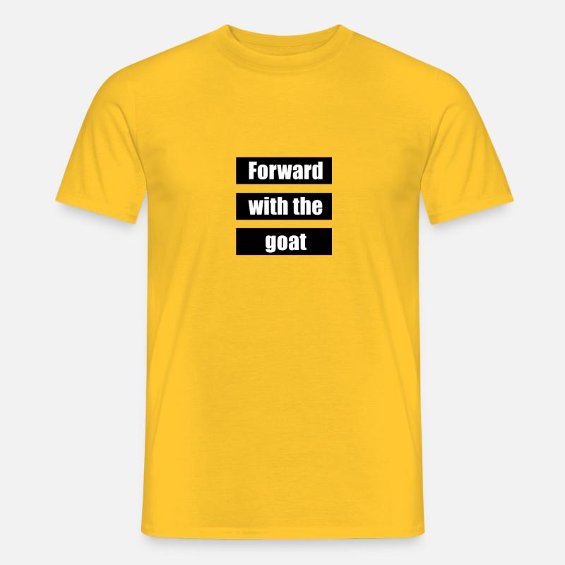 Vorwärts mit der Ziege - Männer T-Shirt - Gelb