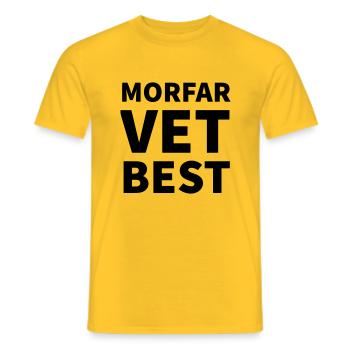 Grand-père sait le mieux - T-shirt homme - jaune - Devant - AI Model Male 178 dark (178cm)