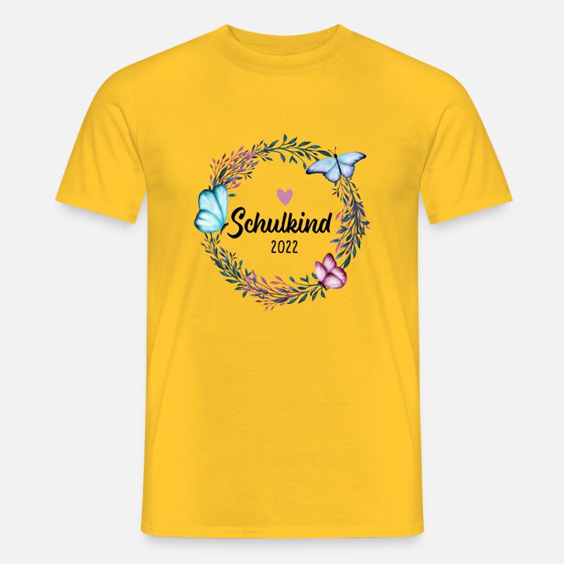 Schulkind 2022 - Einschulung Mädchen Geschenk - Männer T-Shirt - Gelb