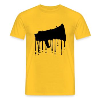 Graffiti Megaphone Propaganda Speaker - Men's T-Shirt - yellow - Front - AI Model Male 178 dark (178cm)