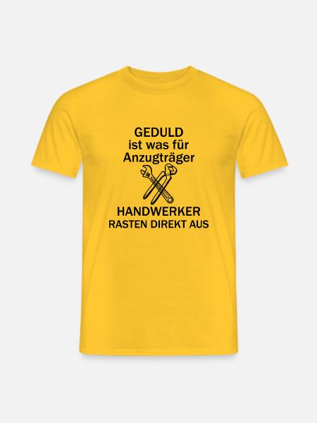 Handwerker Handyman Handwerk Werkzeug Baustelle - Männer T-Shirt - Gelb