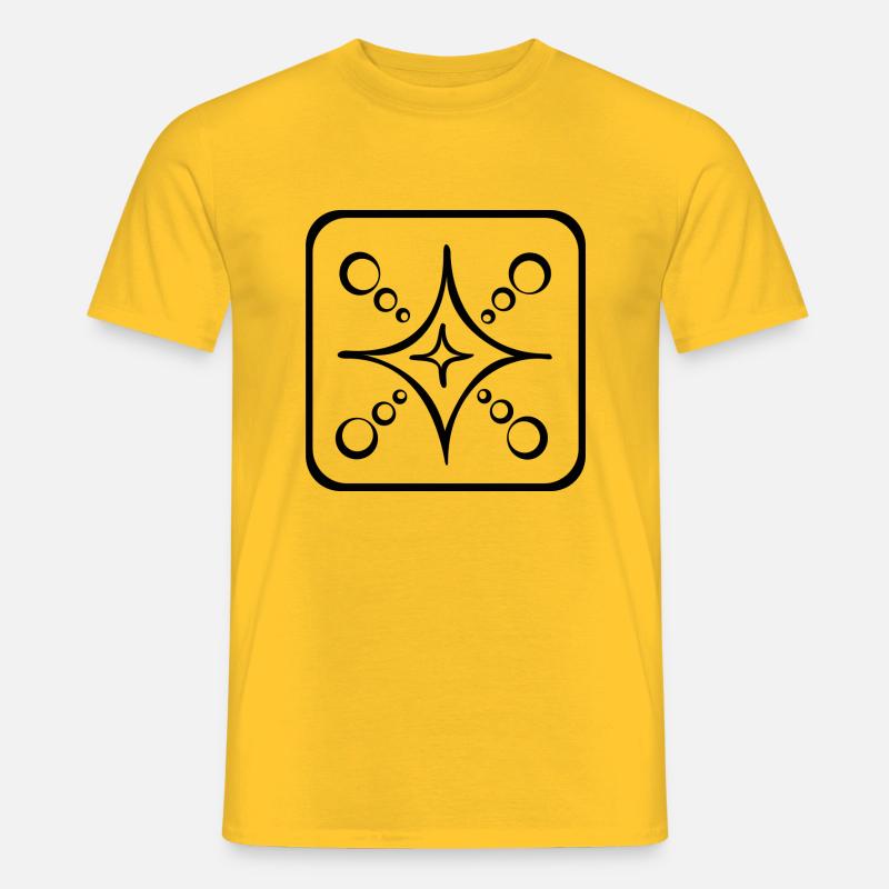 8 Kin Maya Stern BLK - Männer T-Shirt - Gelb