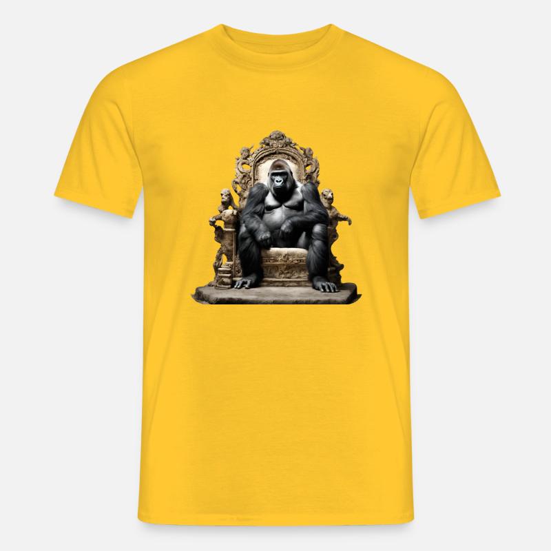 König Gorilla - Männer T-Shirt - Gelb