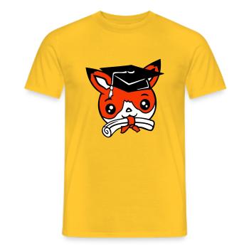 Fuchs Abitur Schulabschluss Zeugnisse College Hut - Männer T-Shirt - Gelb - Vorne - AI Model Male 178 dark (178cm)