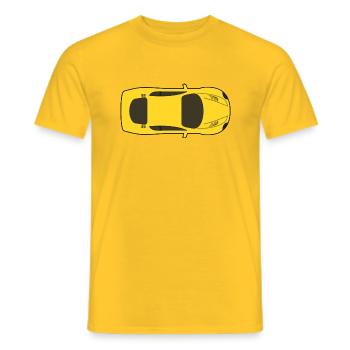 dragster racer automotive car racing car5 - Men's T-Shirt - yellow - Front - AI Model Male 178 dark (178cm)
