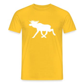 Elch - Klassiker - Männer T-Shirt - Gelb - Vorne - AI Model Male 178 dark (178cm)