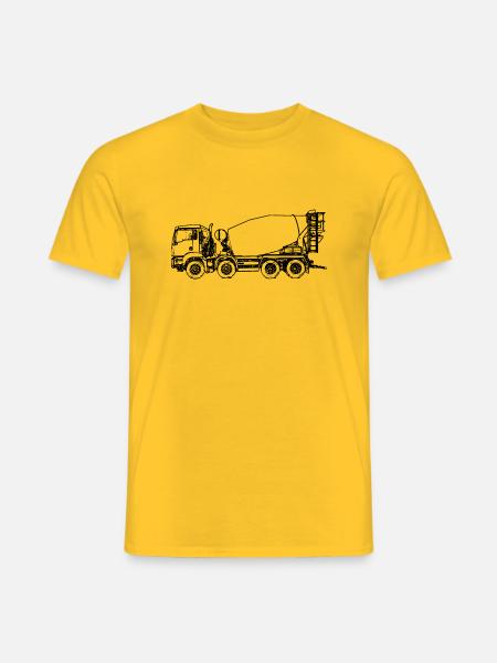 4Achser Betonmischer 2 - Männer T-Shirt - Gelb