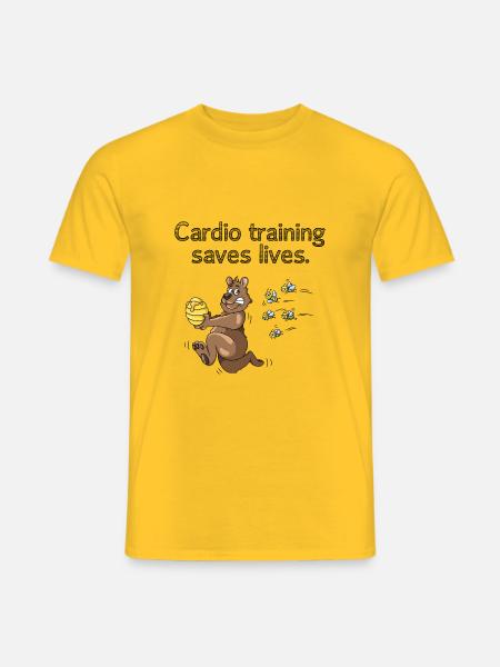Bear endurance training fitness lifestyle funnier - Men's T-Shirt - yellow