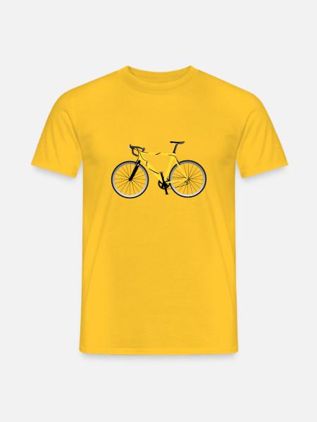montaña bici bicicleta ciclista bicicleta de montaña de la bicicleta - Camiseta hombre - amarillo