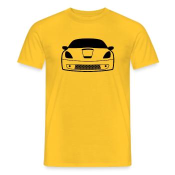 JDM Car Eyes T23 | T-shirts JDM - Men's T-Shirt - yellow - Front - AI Model Male 178 dark (178cm)