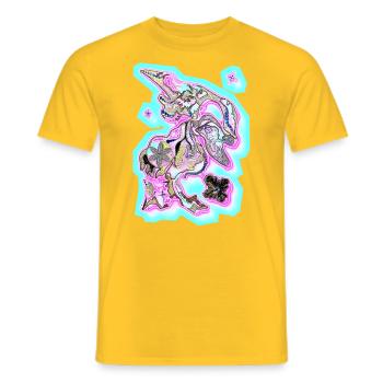 Brouillard de points - T-shirt homme - jaune - Devant - AI Model Male 178 dark (178cm)