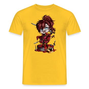 Warrior - Men's T-Shirt - yellow - Front - AI Model Male 178 dark (178cm)
