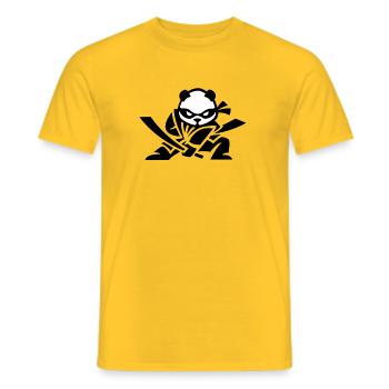 Der Ninja Panda - Männer T-Shirt - Gelb - Vorne - AI Model Male 178 dark (178cm)