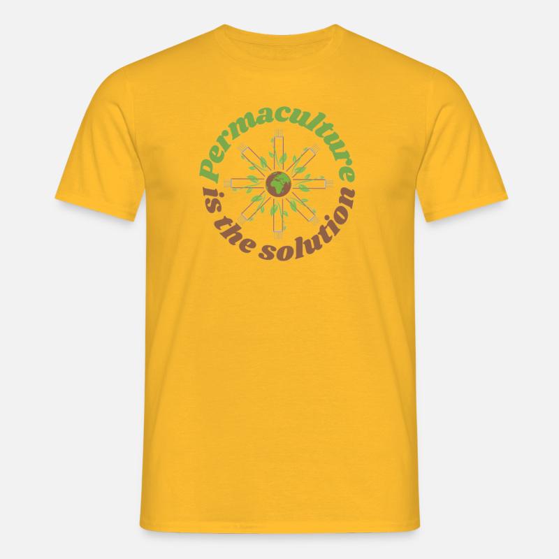 perma is the solution - T-shirt Homme - jaune