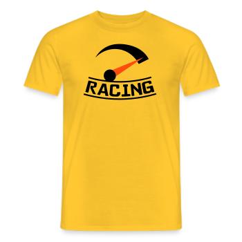 racing_gas - T-shirt homme - jaune - Devant - AI Model Male 178 dark (178cm)