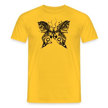 Tribal Butterfly 02 - Men's T-Shirt - yellow - Front - AI Model Male 178 dark (178cm)