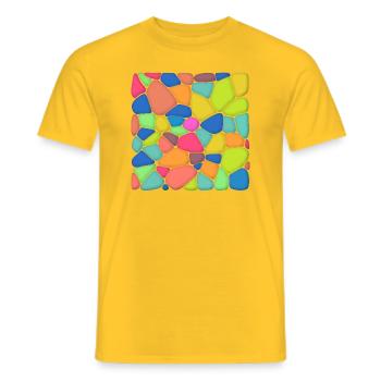 stone mosaic - Männer T-Shirt - Gelb - Vorne - AI Model Male 178 dark (178cm)
