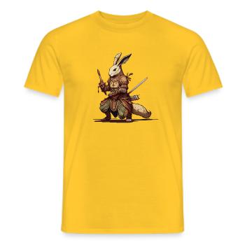 Hare samourai 2023 - T-shirt homme - jaune - Devant - AI Model Male 178 dark (178cm)