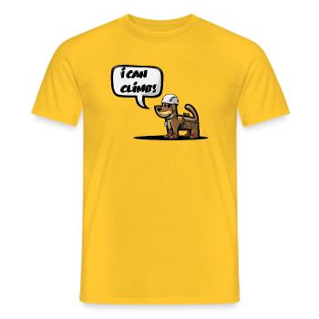 I CAN CLIMB! - Men's T-Shirt - yellow - Front - AI Model Male 178 dark (178cm)