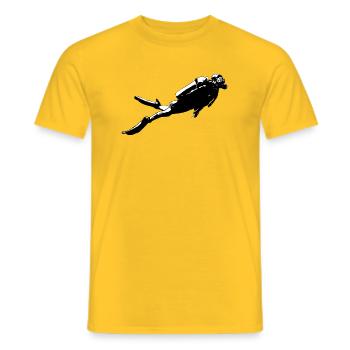 Tauchen - Taucher - Tauchsport - Männer T-Shirt - Gelb - Vorne - AI Model Male 178 dark (178cm)