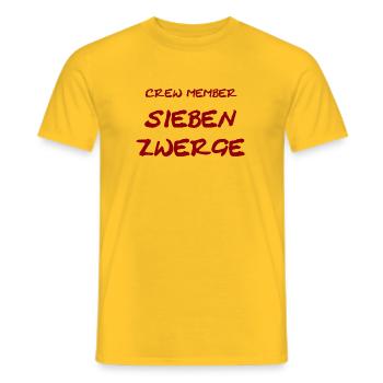 CREW_MEMBER_7Dwarfs - Männer T-Shirt - Gelb - Vorne - AI Model Male 178 dark (178cm)