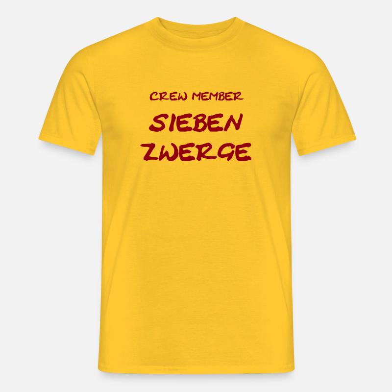 CREW_MEMBER_7Dwarfs - Männer T-Shirt - Gelb