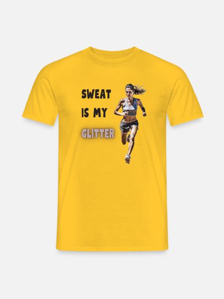 Sweat is my glitter - Men's T-Shirt - yellow