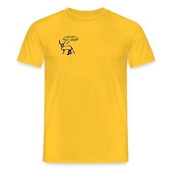 Cuckoo little parakeet says elk - Men's T-Shirt - yellow - Front - AI Model Male 178 dark (178cm)