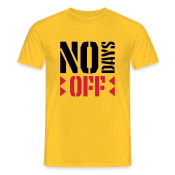 pas de jours de congé devis - T-shirt homme - jaune - Devant - AI Model Male 178 dark (178cm)